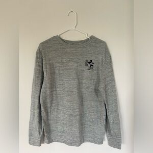 Disney Parks Mickey Mouse Embroidered Gray Sweater M